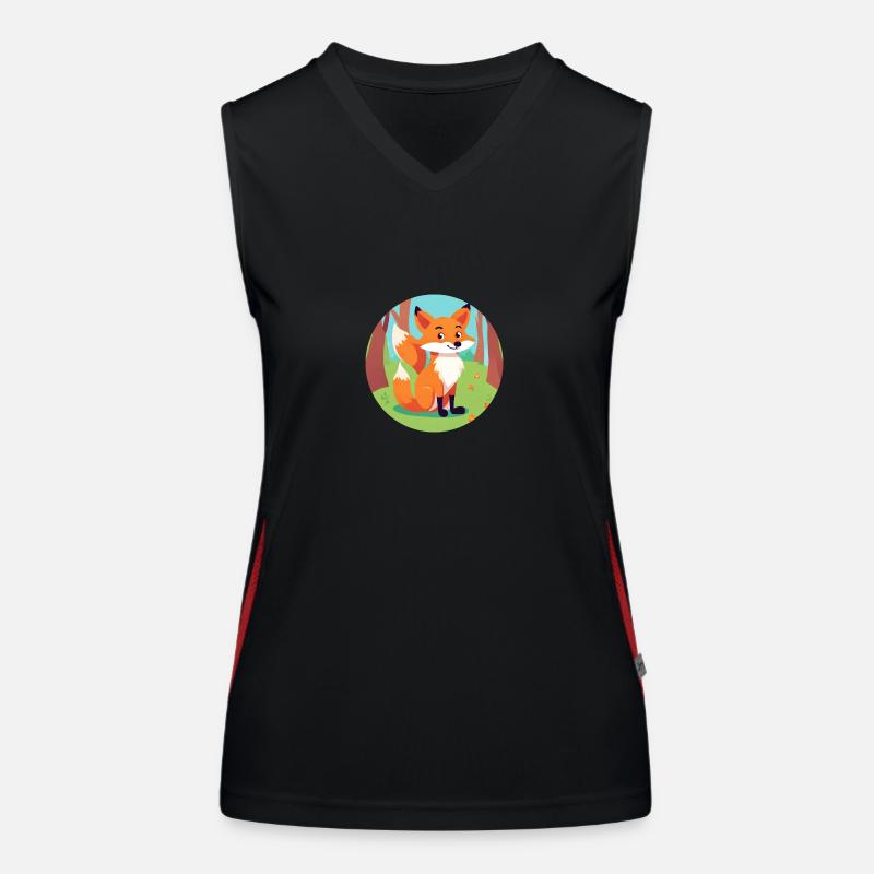 Fuchs im Herbstwald Funktionelles Kontrast-Tank Top für Frauen