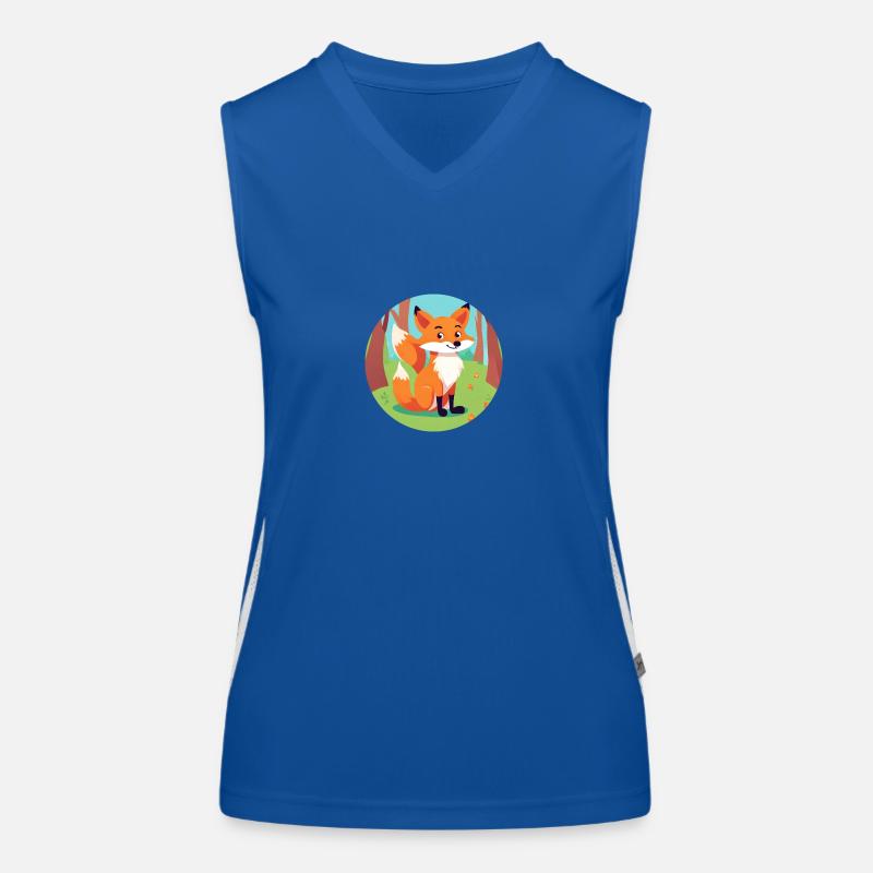 Fuchs im Herbstwald Funktionelles Kontrast-Tank Top für Frauen