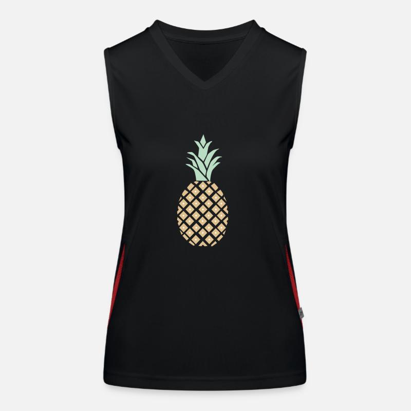Pineapple with pattern Women's Functional Contrast Tank Top