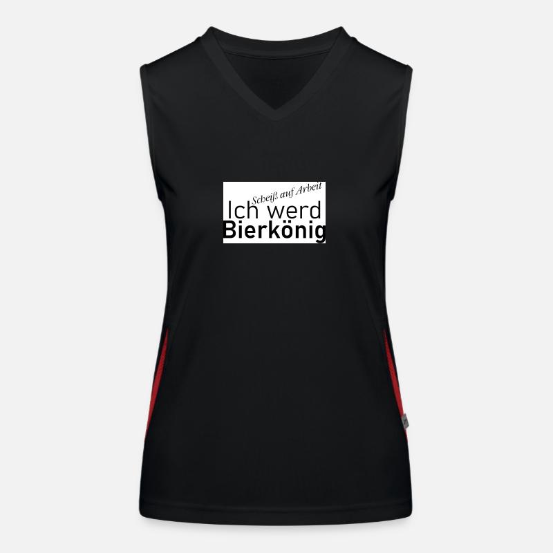 "Ich werd Bierkönig" - Schriftzug Funktionelles Kontrast-Tank Top für Frauen