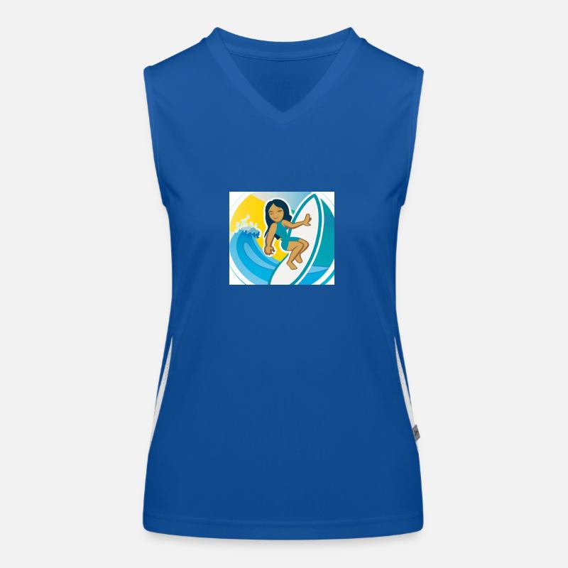 Fun surf sticker Women's Functional Contrast Tank Top