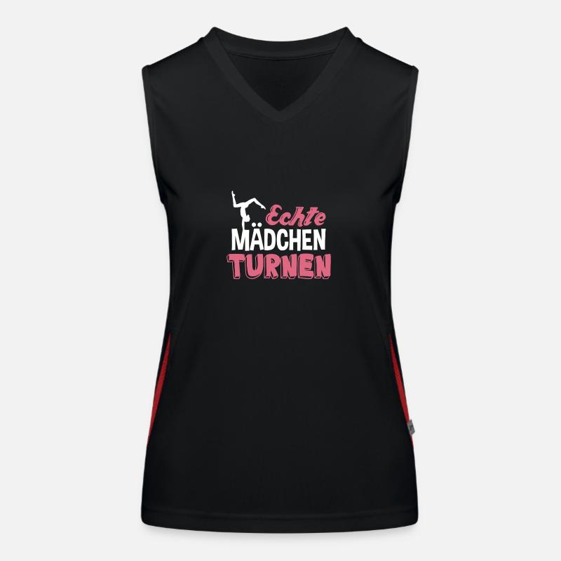 Echte Mädchen turnen Funktionelles Kontrast-Tank Top für Frauen