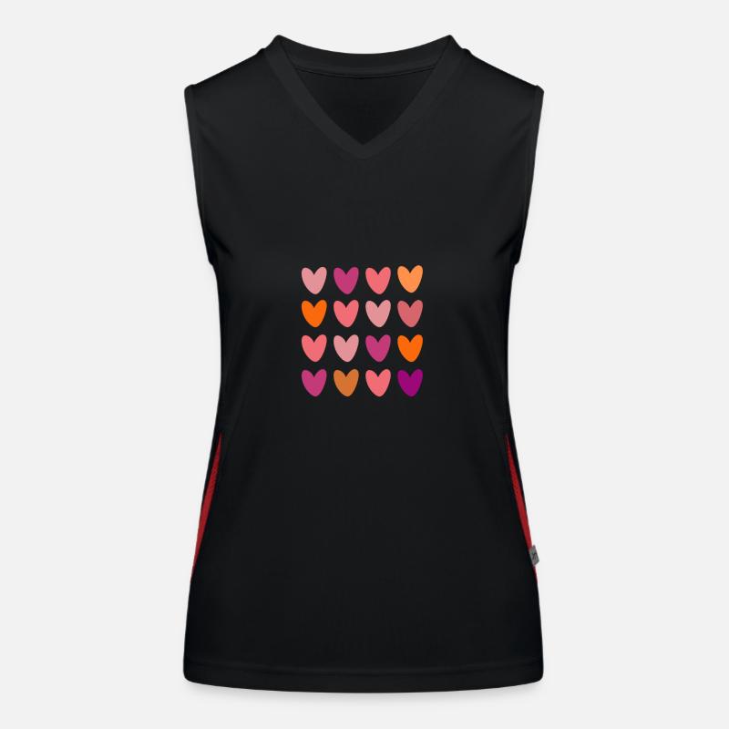 Herzchen Funktionelles Kontrast-Tank Top für Frauen