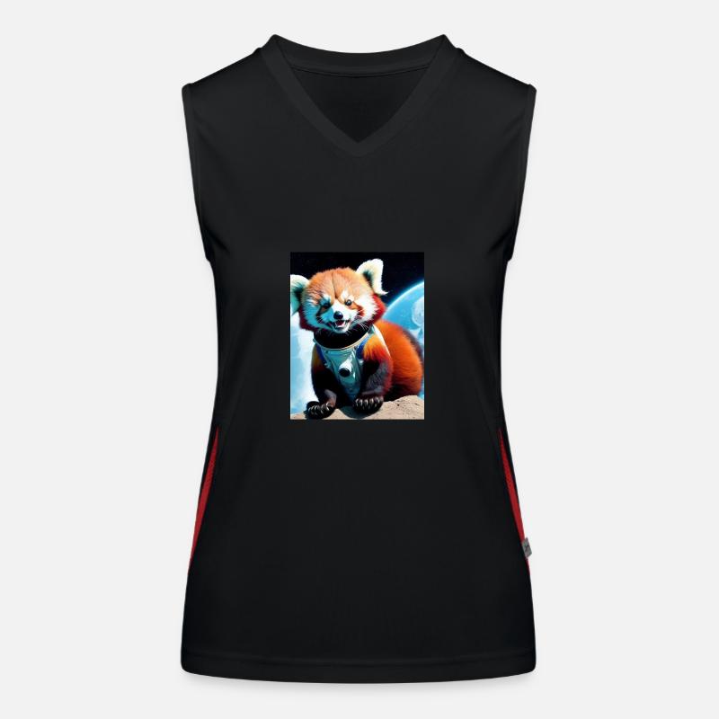 ROTER PANDA ADTRONAUT Funktionelles Kontrast-Tank Top für Frauen