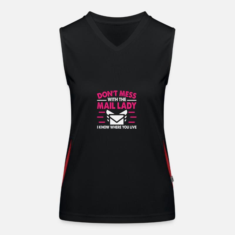 Postbote Postbotin Post Briefträger Funktionelles Kontrast-Tank Top für Frauen