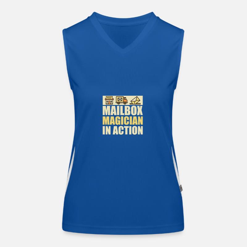 Postbote Postbotin Post Briefträger Funktionelles Kontrast-Tank Top für Frauen