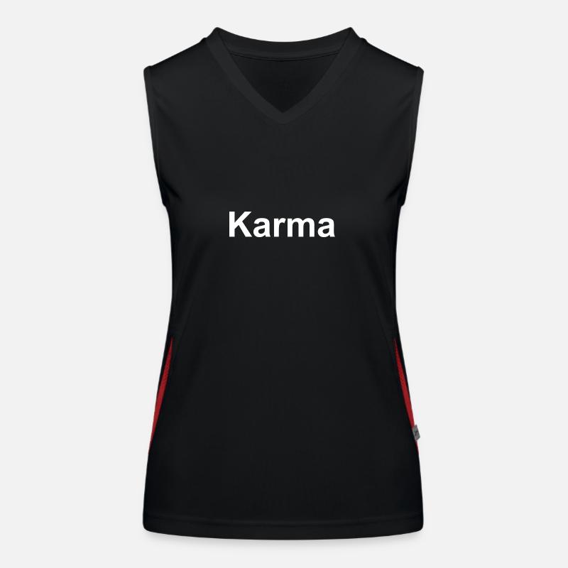 Karma weiß Funktionelles Kontrast-Tank Top für Frauen