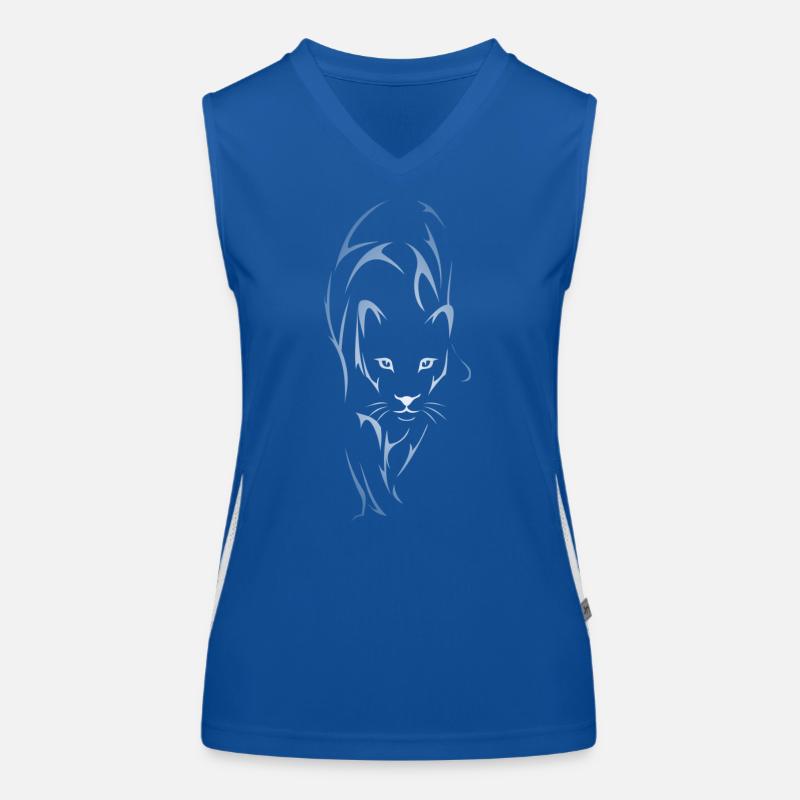 nera Top sportivo da donna in contrasto cromatico