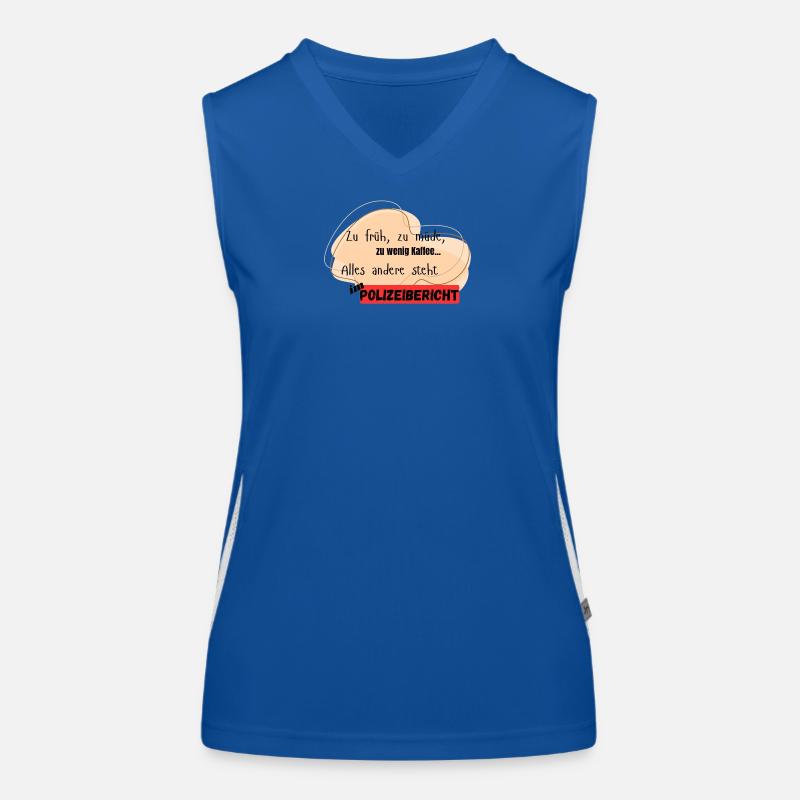 Police report funny Women's Functional Contrast Tank Top