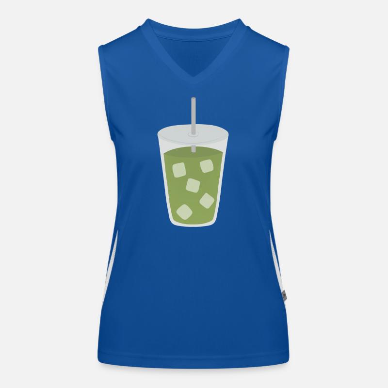 Boisson glacée au matcha latte Débardeur respirant contrasté Femme