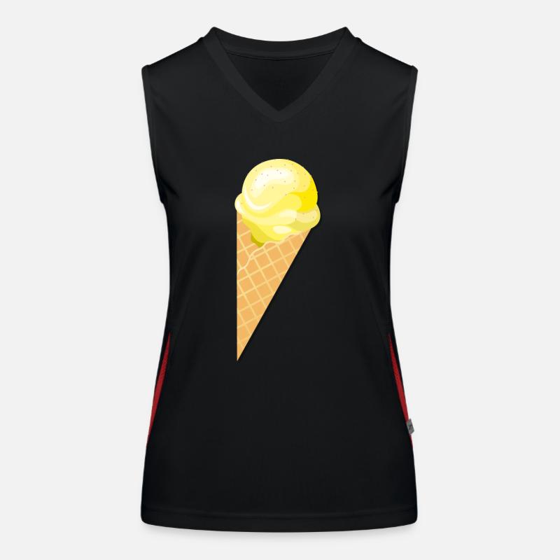 Kugel Vanille Eis Geschenk Idee Funktionelles Kontrast-Tank Top für Frauen