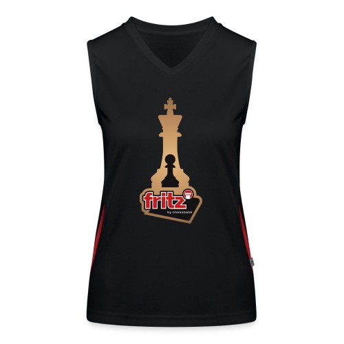 Fritz 19 Chess King and Pawn - Women's Functional Contrast Tank Top