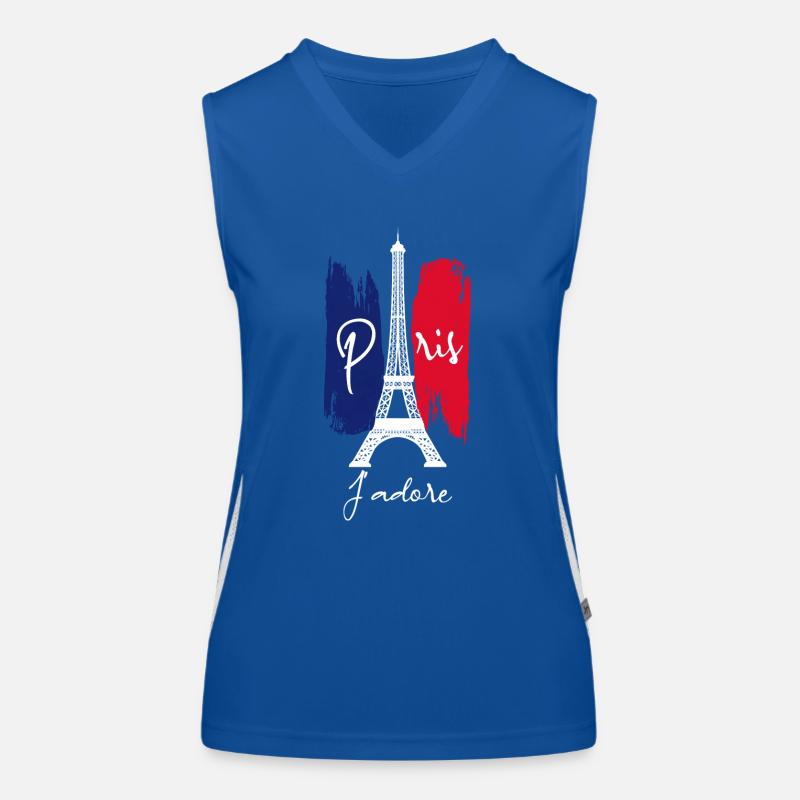Paris Ich liebe es Funktionelles Kontrast-Tank Top für Frauen