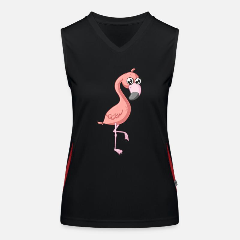 Süßer Comic Flamingo Funktionelles Kontrast-Tank Top für Frauen