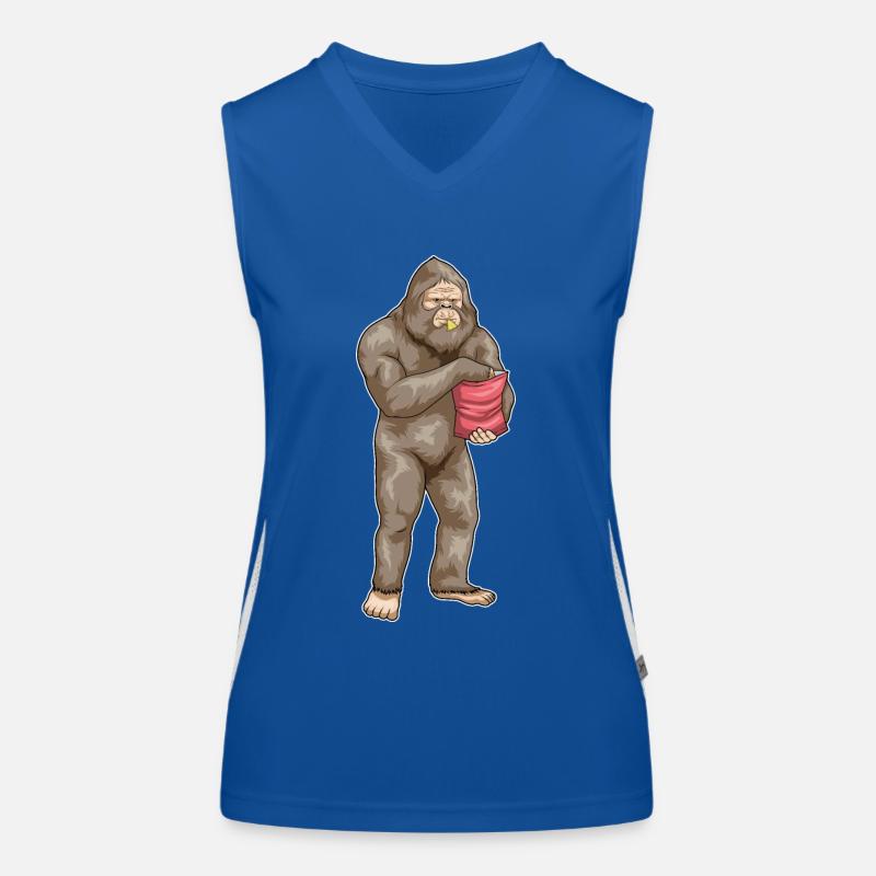 Bigfoot Halloween Potato Chips Women's Functional Contrast Tank Top