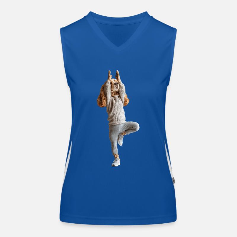 Cocker Spaniel Funktionelles Kontrast-Tank Top für Frauen