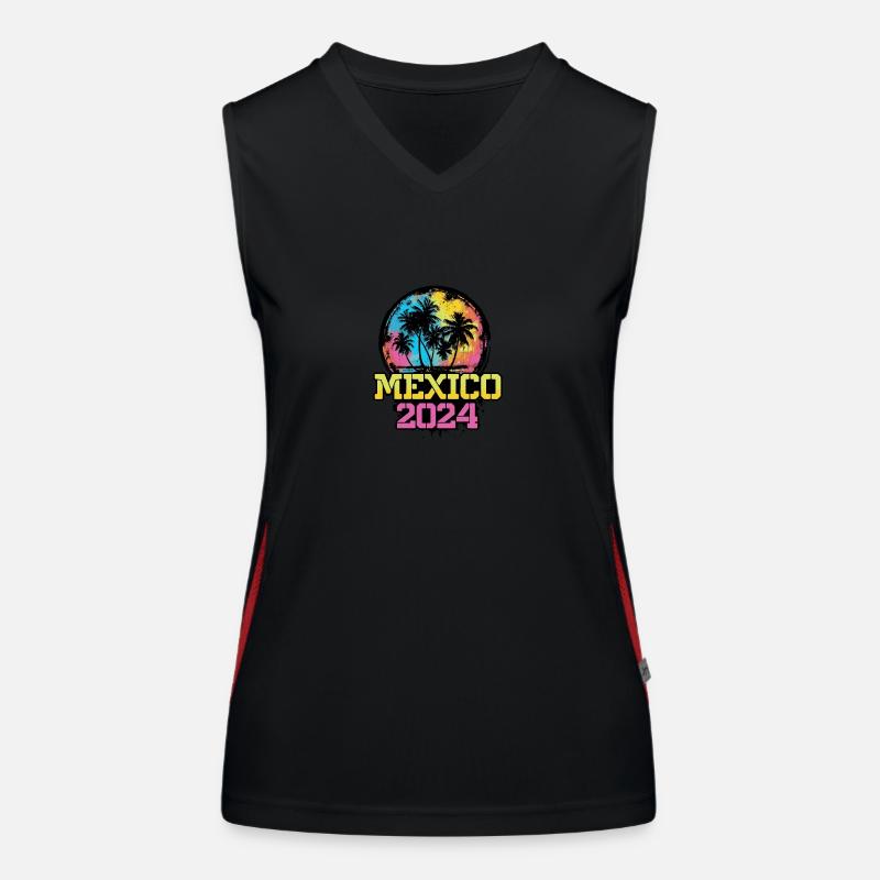 Mexiko 2024 Reise Urlaub Funktionelles Kontrast-Tank Top für Frauen