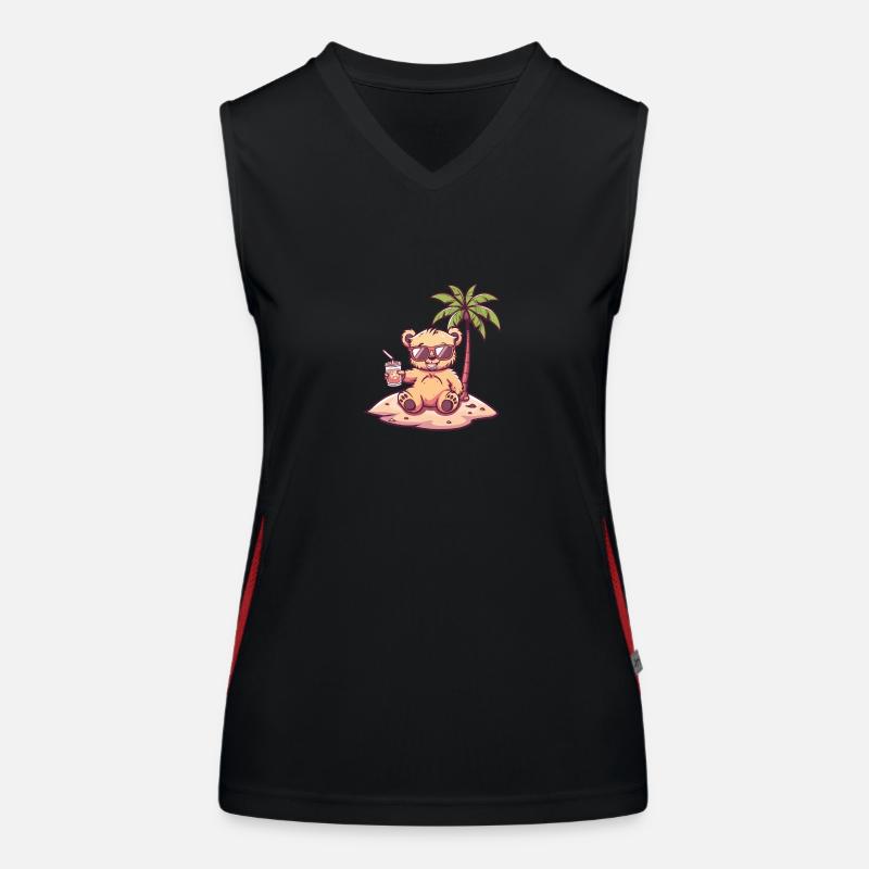 Bear Island Summer Palm Women's Functional Contrast Tank Top