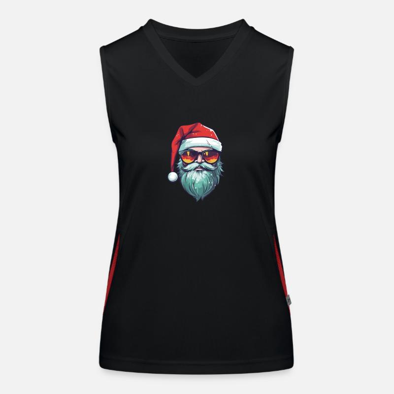 Père Noël Cool Noël Débardeur respirant contrasté Femme