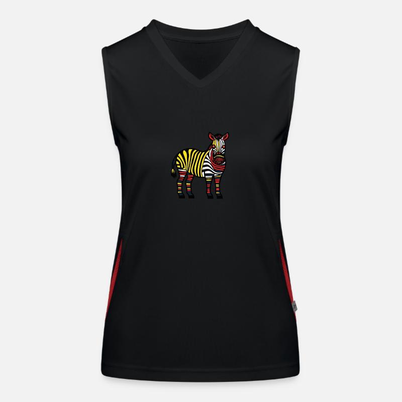 Zebra Halloween Tier Funktionelles Kontrast-Tank Top für Frauen