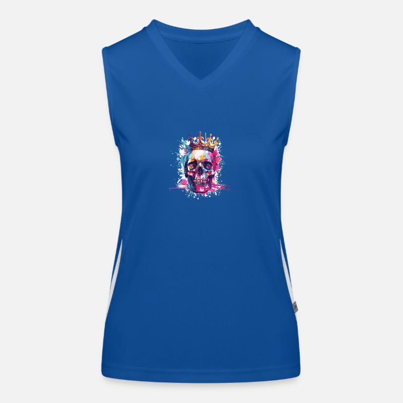 King Skull Crown Royal Women's Functional Contrast Tank Top