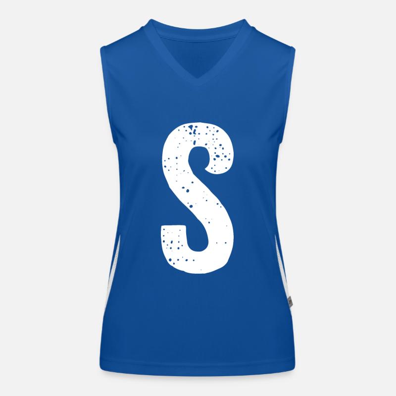 S Letter Women's Functional Contrast Tank Top