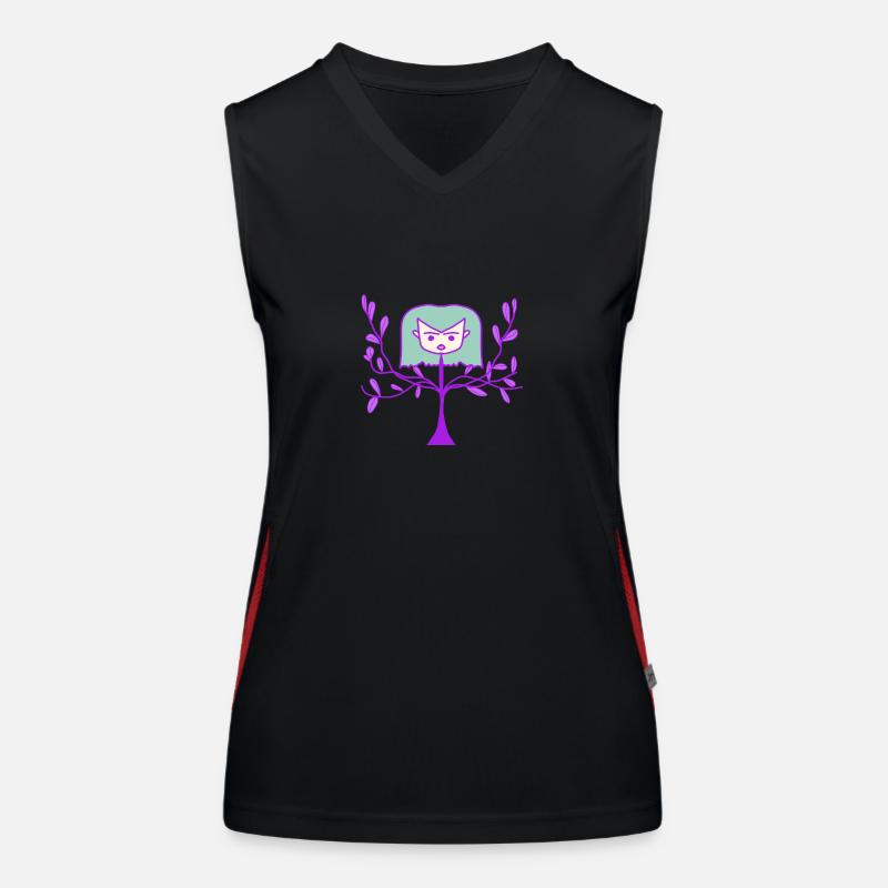 cute cartoon Women's Functional Contrast Tank Top