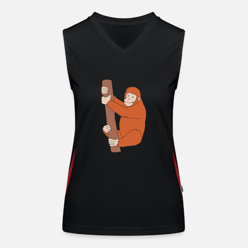 Orang Utan Funktionelles Kontrast-Tank Top für Frauen