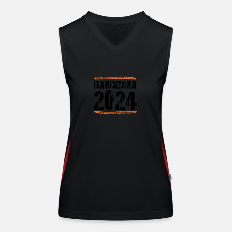 Devis Barcelone 2024 Débardeur respirant contrasté Femme