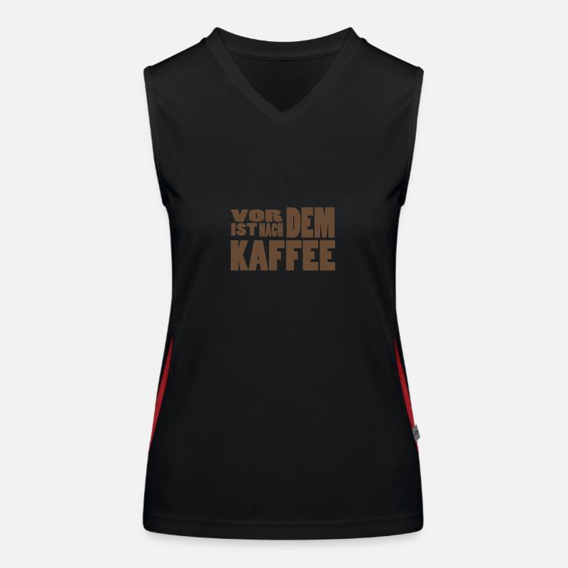 Vor dem Kaffe ist nach dem Kaffee! Funktionelles Kontrast-Tank Top für Frauen