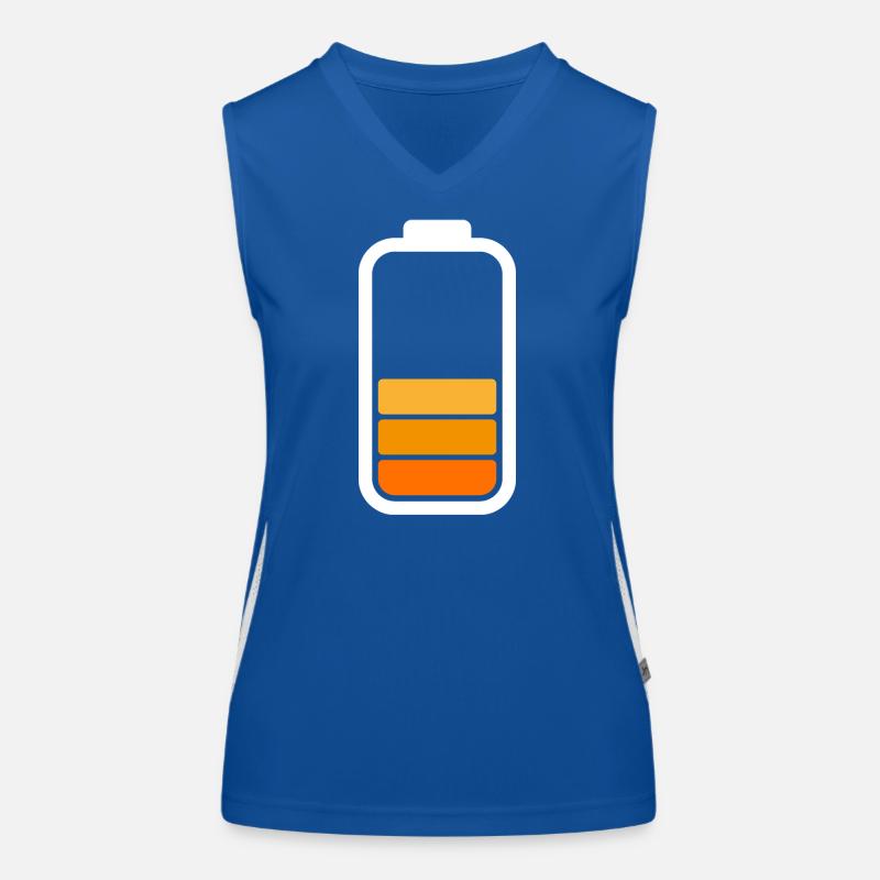 HALF BATTERY - White Funktionelles Kontrast-Tank Top für Frauen