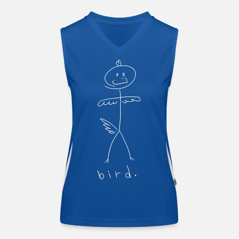 Oiseau. (lignes blanches) (par Leni Riosa) Débardeur respirant contrasté Femme