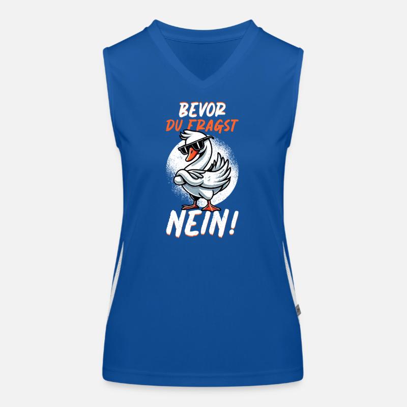 Bevor Du Fragst Nein Schwan Schlechte Laune Funktionelles Kontrast-Tank Top für Frauen