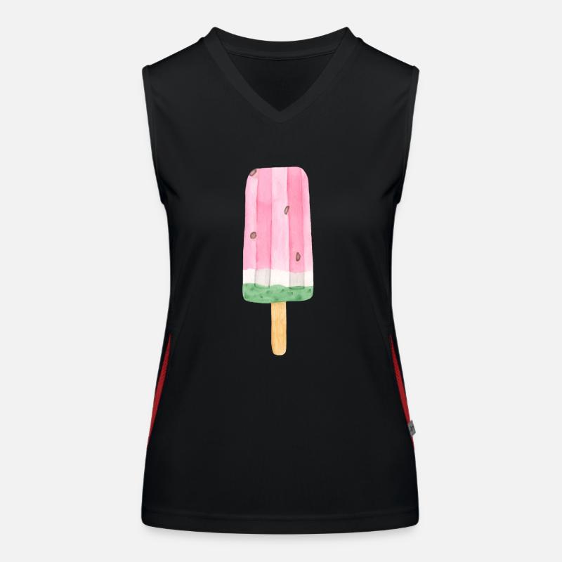 Glace pastèque Débardeur respirant contrasté Femme