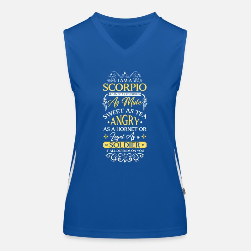 Scorpio Zodiac Sign Constellation November Women's Functional Contrast Tank Top