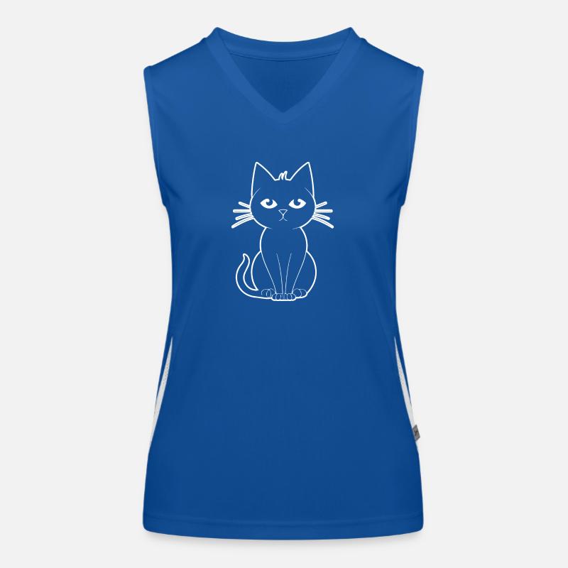 Katze Katzen Kätzchen Katzendame Funktionelles Kontrast-Tank Top für Frauen
