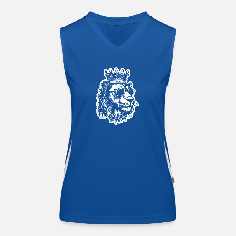 Löwe Löwenkopf Funktionelles Kontrast-Tank Top für Frauen