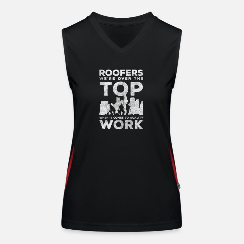 Dachdecker Dächer Meister Zunft Funktionelles Kontrast-Tank Top für Frauen