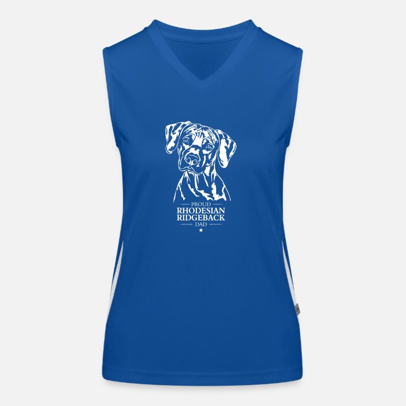 Rhodesian Ridgeback fier papa Wilsigns Débardeur respirant contrasté Femme