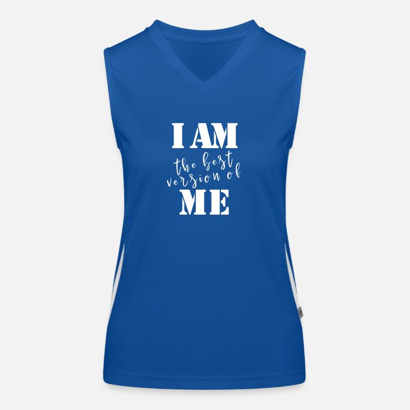 "ICH BIN die beste Version von MIR" Motivations-T-Shirt Funktionelles Kontrast-Tank Top für Frauen