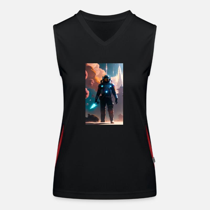 Raum Funktionelles Kontrast-Tank Top für Frauen