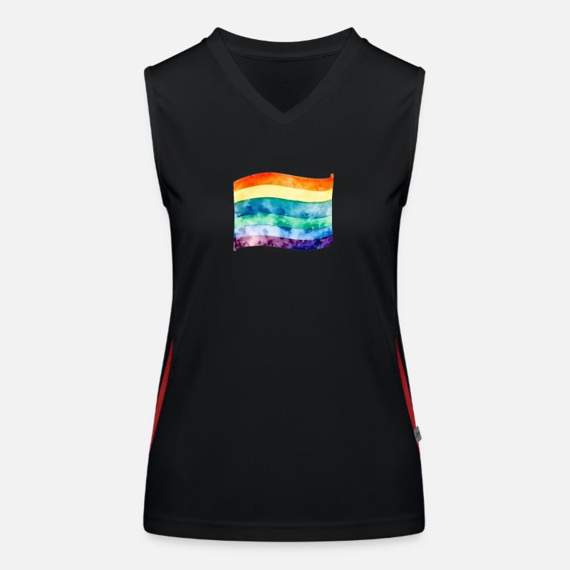 Drapeau LGBT Débardeur respirant contrasté Femme