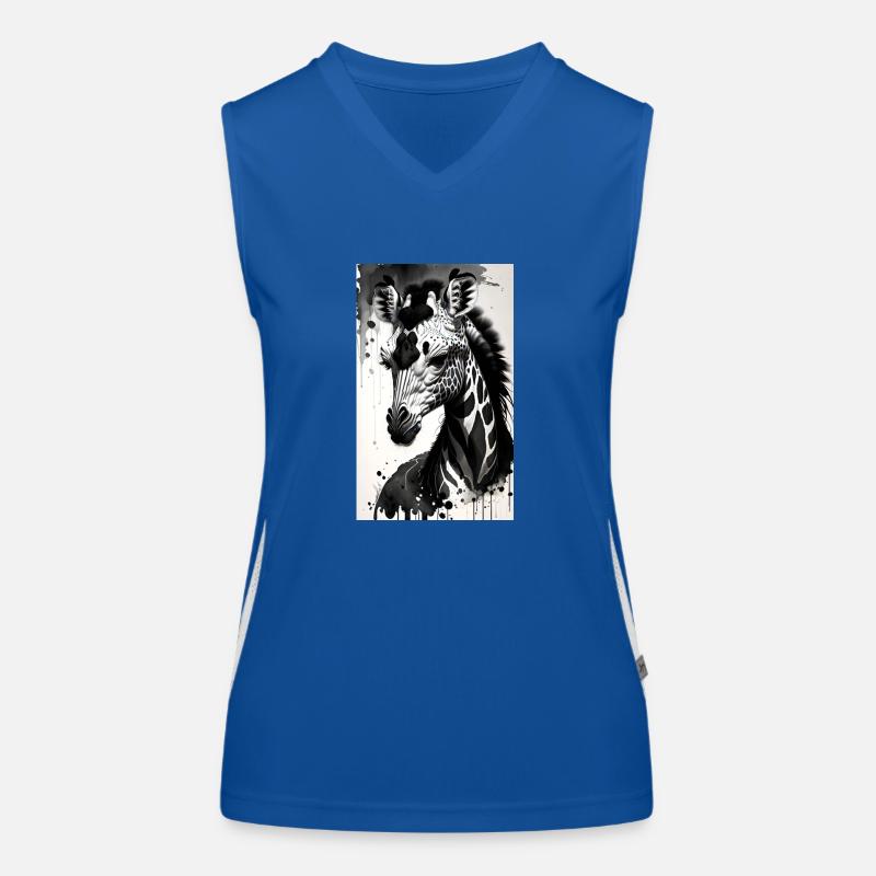 Giraffe chic: elevate your style with elegance Women's Functional Contrast Tank Top