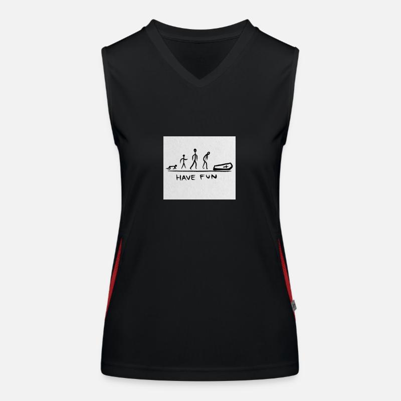 HAVE FUN - Women's Functional Contrast Tank Top - black/red