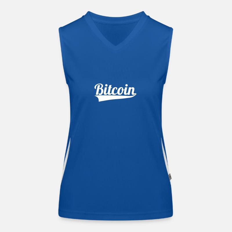 Bitcoin lettering Women's Functional Contrast Tank Top