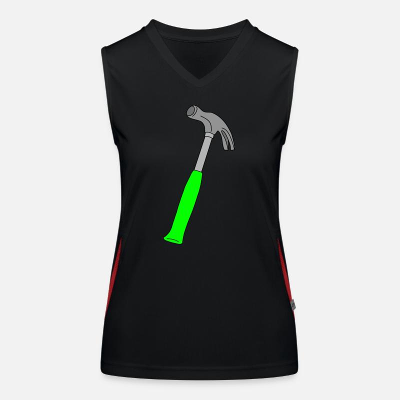 Claw Hammer, Hammer, Handyman, Do-it-Yourselfer Women's Functional Contrast Tank Top