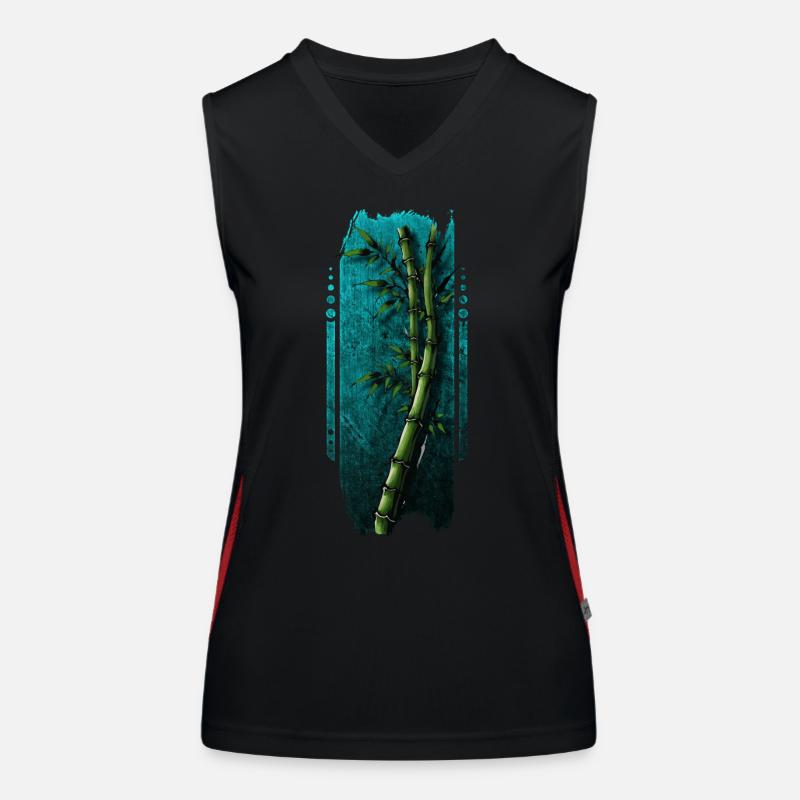 Tranquil Bamboo Grove Women's Functional Contrast Tank Top
