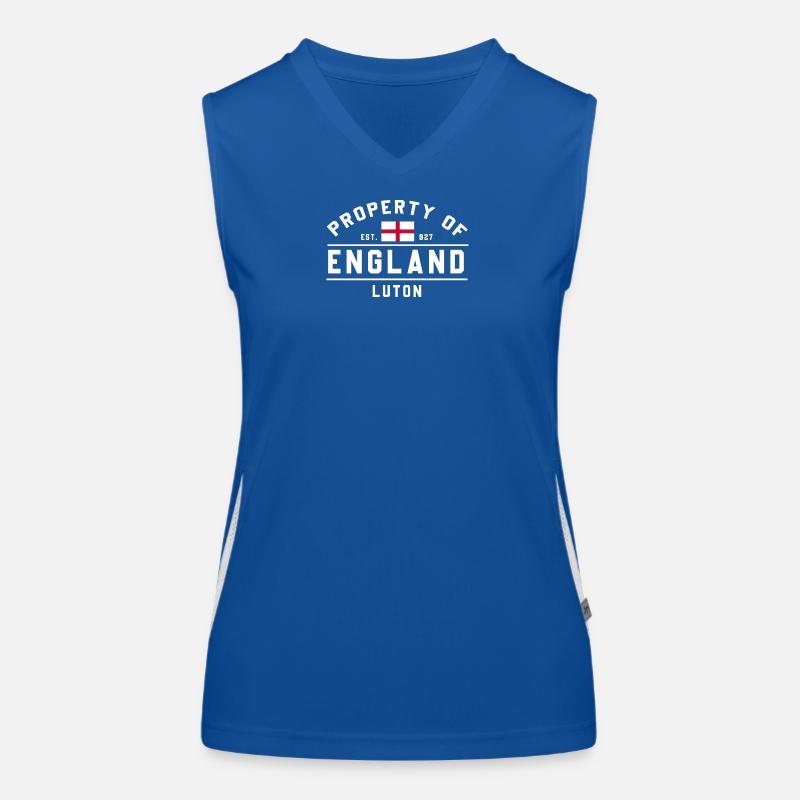 Luton-Emblem mit England-Motiv Funktionelles Kontrast-Tank Top für Frauen