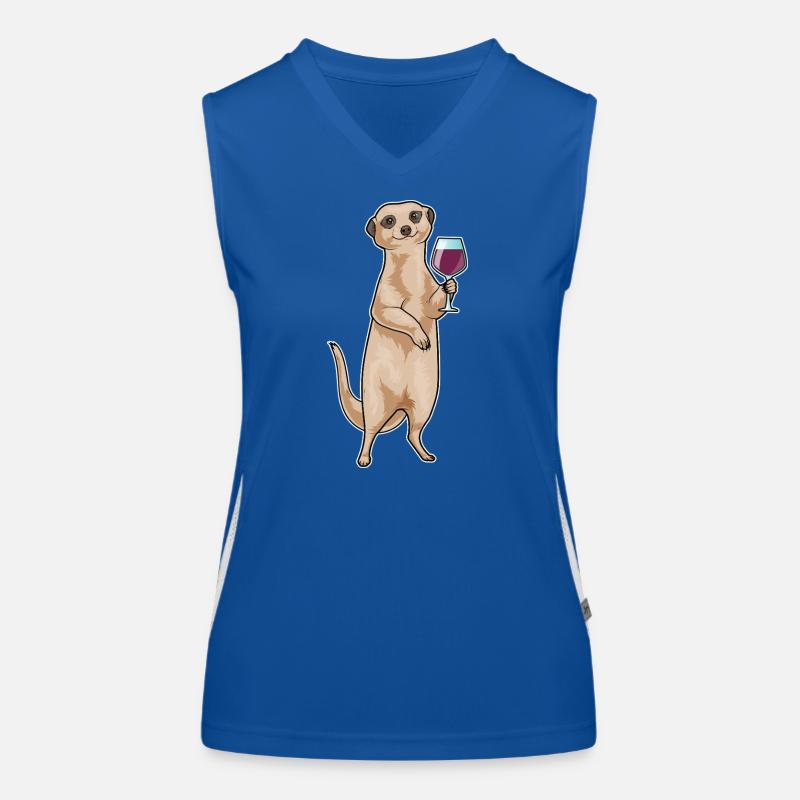 Erdmännchen Rotwein Funktionelles Kontrast-Tank Top für Frauen