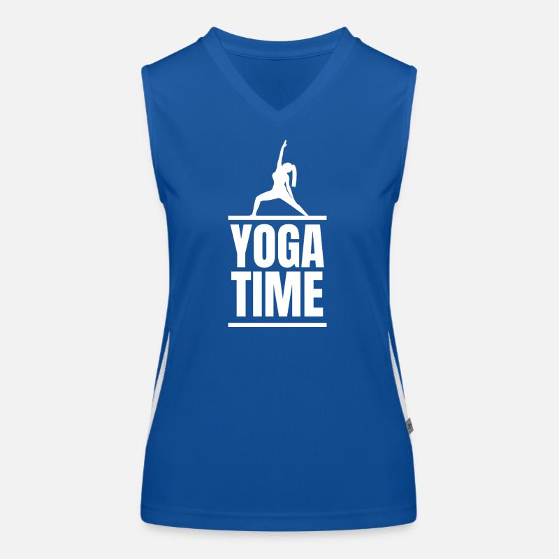 Conception de la posture en silhouette du temps de yoga Débardeur respirant contrasté Femme